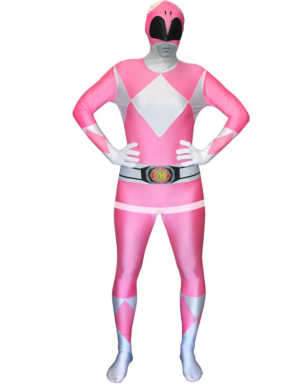 Pink Power Rangers Morphsuit Womens Costume