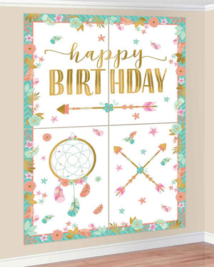 Boho Birthday Girl Scene Setter with Props Pack of 16