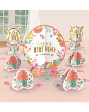 Boho Birthday Girl Table Centrepiece Kit