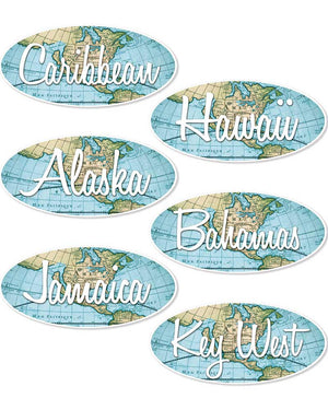 Bon Voyage Sign Cutouts Pack of 6