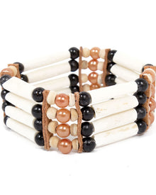 Tribal Bone and Bead Bracelet