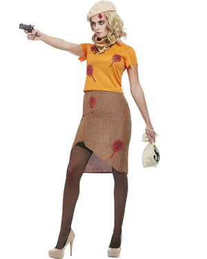 Bonnie Zombie Gangster Womens Costume