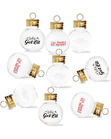 Christmas Boozeball Ornaments 5cm Pack of 9