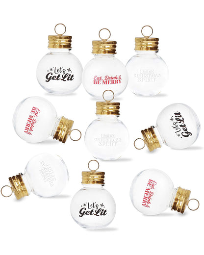 Christmas Boozeball Ornaments 5cm Pack of 9