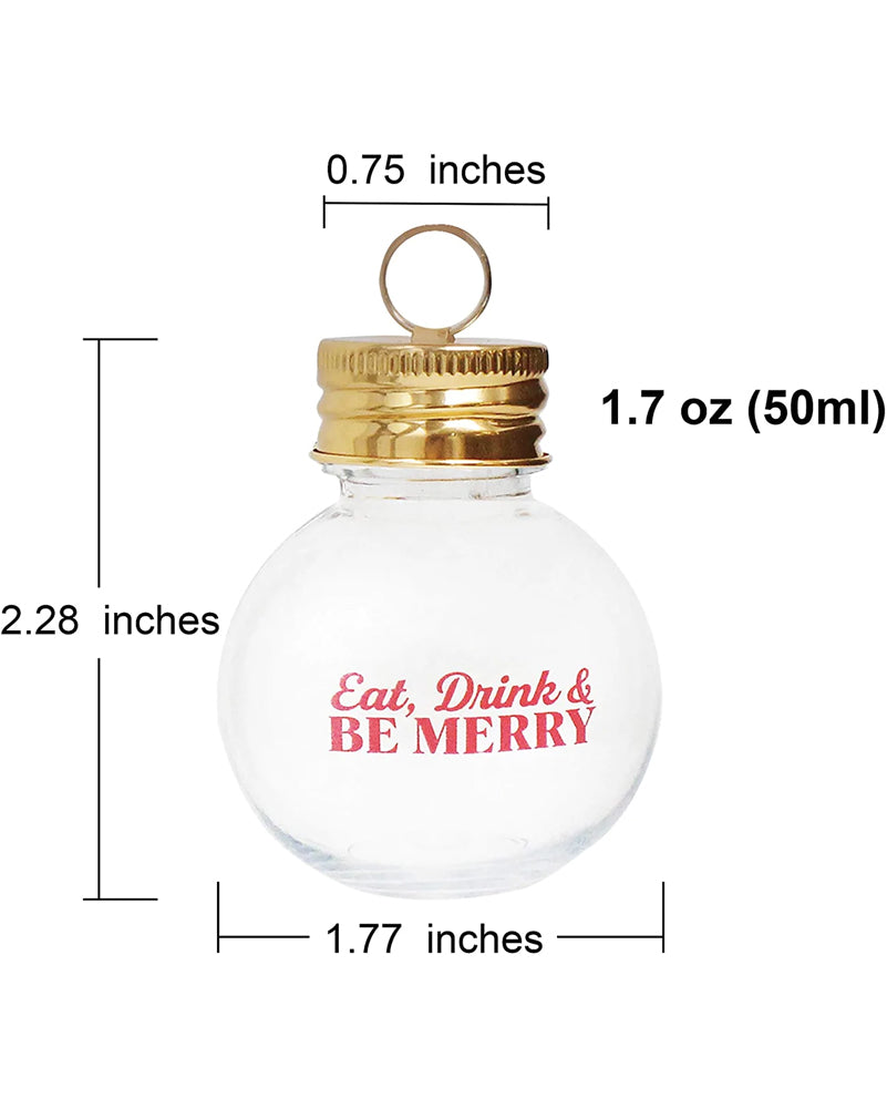 Christmas Boozeball Ornaments 5cm Pack of 9