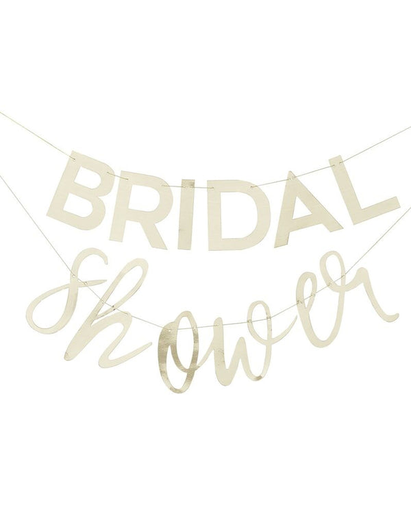 Botanical Hen Party Gold Bridal Shower Bunting