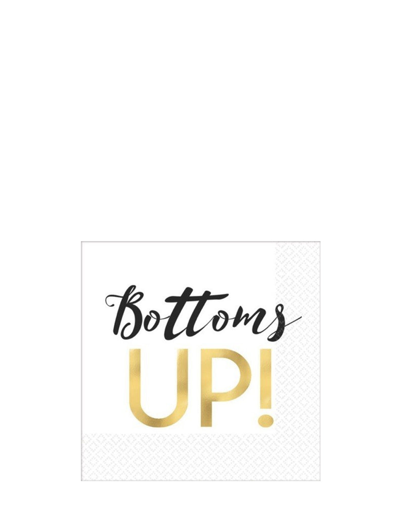 Bottoms Up Beverage Napkins Pack of 16