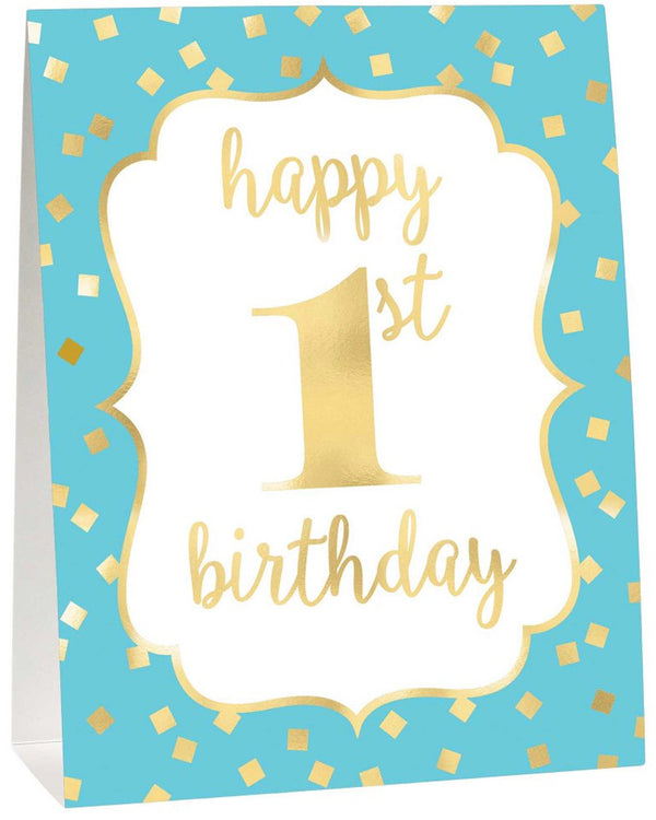 1st Birthday Boy Buffet Decoration Kit Pack of 12