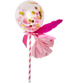 Pink Shimmer Inflatable Confetti Balloon Pop 12cm