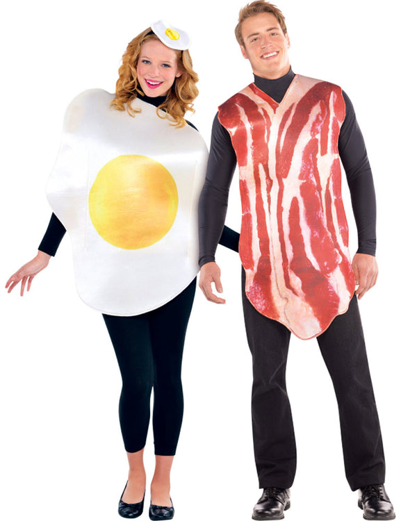 Breakfast Buddies Egg and Bacon Couples Costume