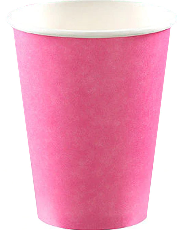 Bright Pink 354ml Paper Coffee Cups Pack of 40