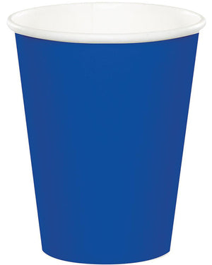 Bright Royal Blue 266ml Paper Cups Pack of 20