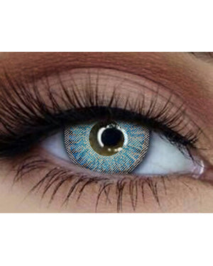 Brilliant Blue 14mm Blue Contact Lenses with Case