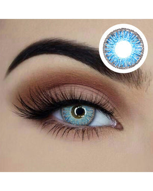 Brilliant Blue 14mm Blue Contact Lenses with Case