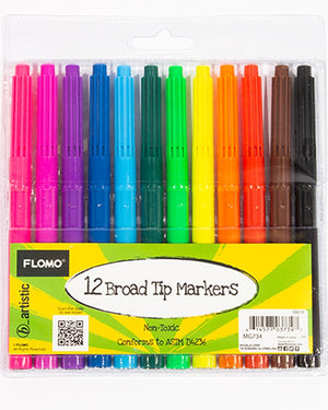 Broad Tip Markers Pack of 12