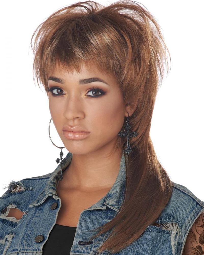 Brown Femullet Wig – CostumeBox Australia