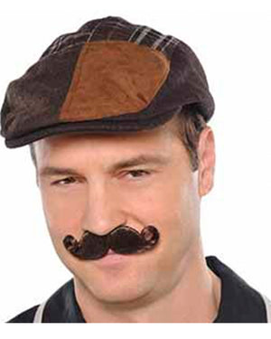 Brown Mini Handlebar Moustache