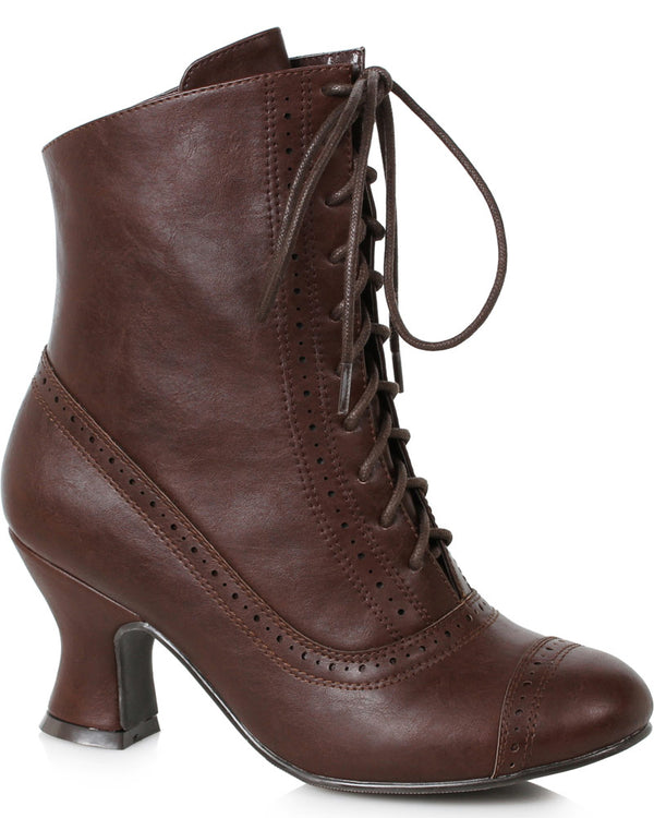 Brown Sarah Victorian Womens Boots