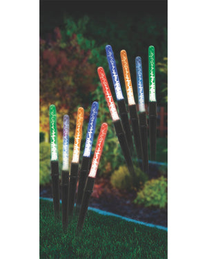 Bubble Multi-Coloured Tubes Solar Christmas LED Lights 20 Piece