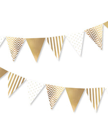 Gold Spots Stripes and Chevron Bunting