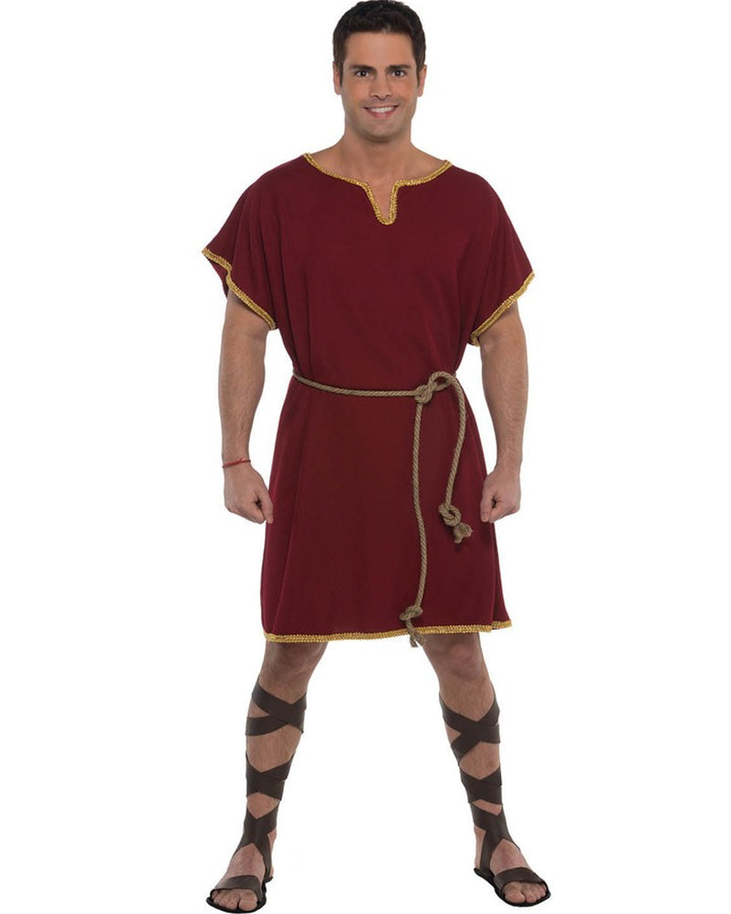 Burgundy Tunic Mens Costume