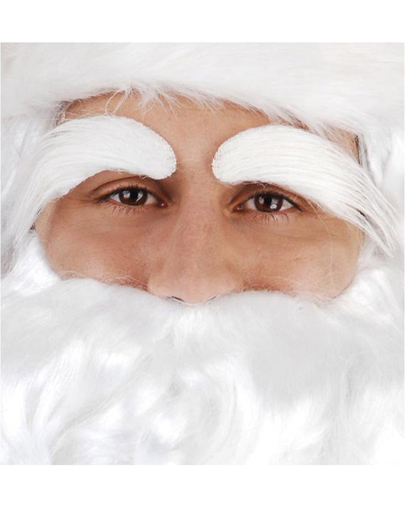 Christmas Bushy White Santa Eyebrows