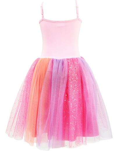 Butterfly Skies Party Dress with Rose Gold Butterfly Print Girls Costume
