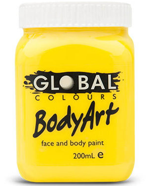 BodyArt Yellow Paint Jar 200ml