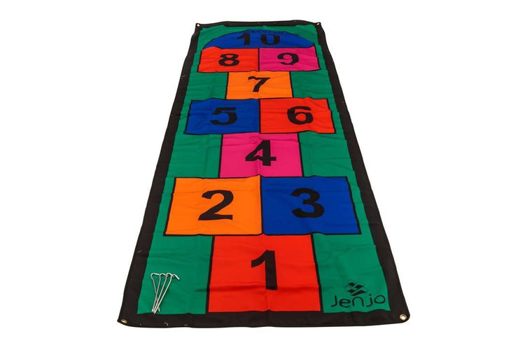Colourful Hopscotch Mat with Pegs 3m