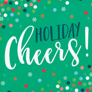 Holiday Cheer Christmas Beverage Napkins Pack of 16