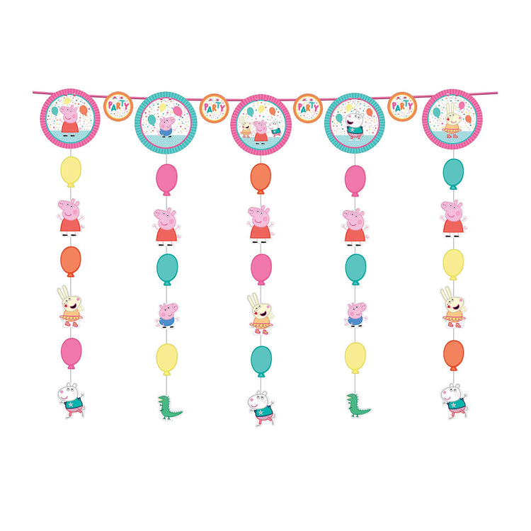 Peppa Pig Confetti Party Hanging String Decorations