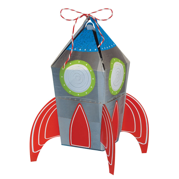 Blast Off Birthday 3D Rocket Favor Treat Boxes Pack of 8