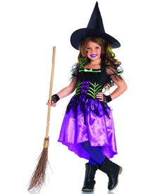 Spiderweb Witch Girls Halloween Costume