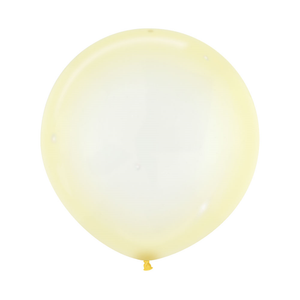 Sempertex 60cm Crystal Pastel Yellow Latex Balloons 321 3PK Pack of 3
