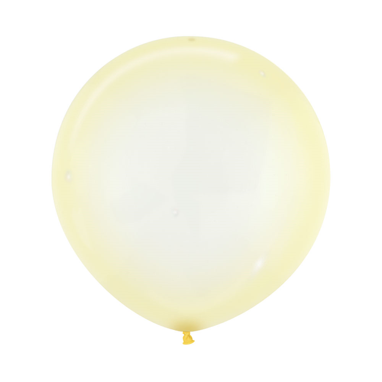 Sempertex 60cm Crystal Pastel Yellow Latex Balloons 321 3PK Pack of 3