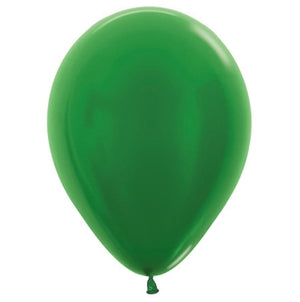 Sempertex 30cm Metallic Green Latex Balloons 530 100PK Pack of 100