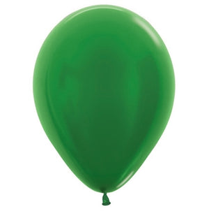 Sempertex 12cm Metallic Green Latex Balloons 530 Pack of 50