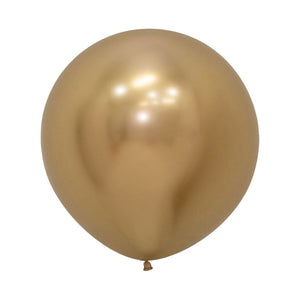 Sempertex 60cm Metallic Reflex Gold Latex Balloons 970, 3PK Pack of 3