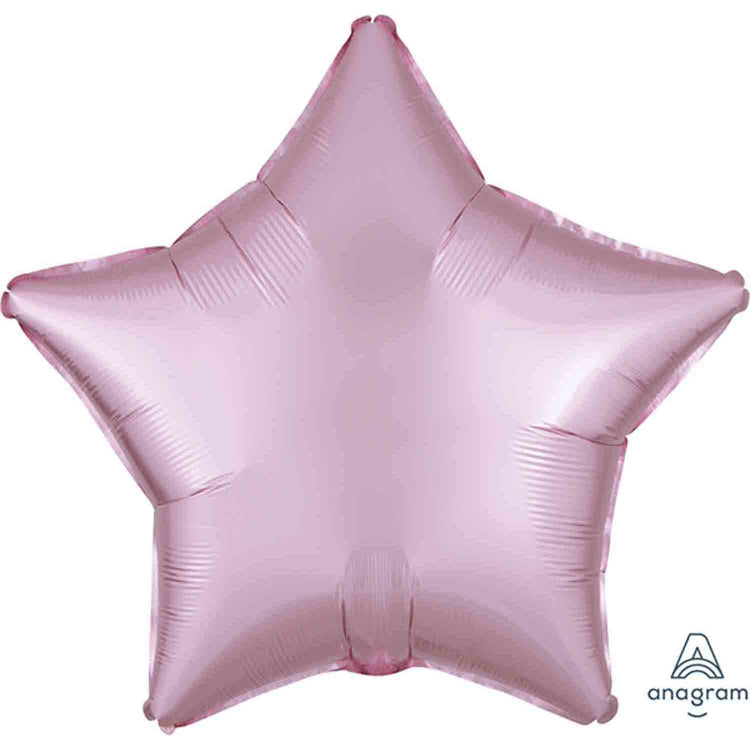 45cm Standard XL Satin Luxe Pastel Pink Star S18