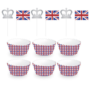 Patriotic British Cupcake Cases and Picks