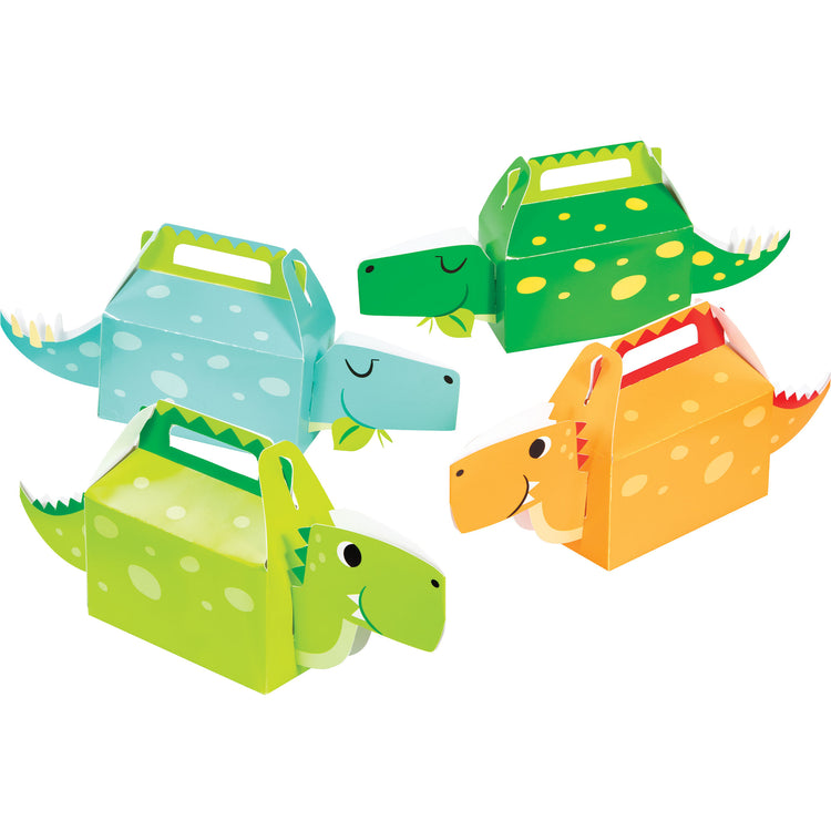 Boy Dino Party Decor Treat Boxes Cardboard 6cm x 31cm x 13cm Pack of 4