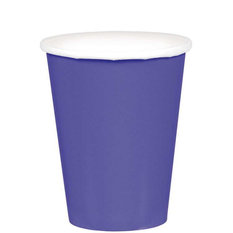 New Purple 266ml Paper Cups Pack of 20