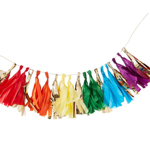Over The Rainbow Tassel Garland Pack of 17