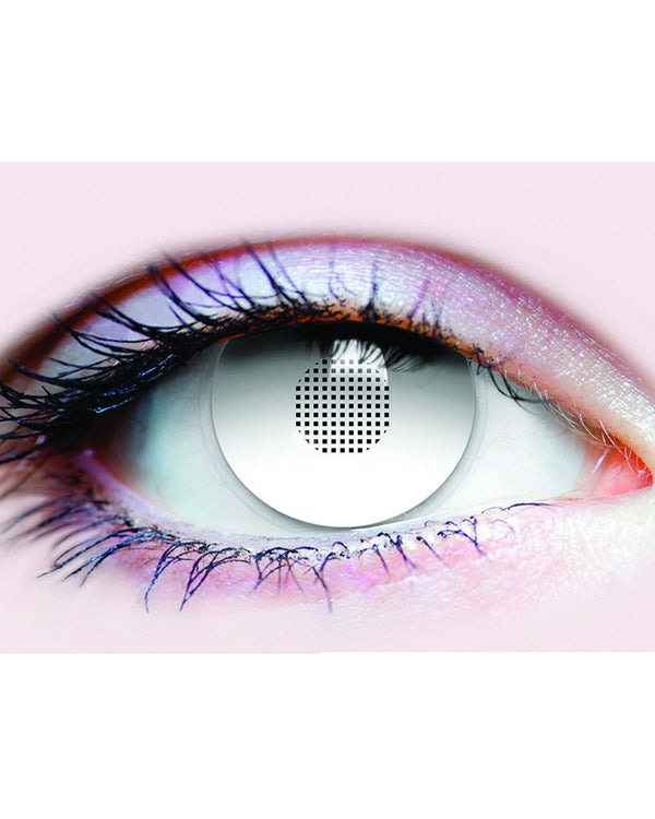 Caged Primal 14mm White Contact Lenses