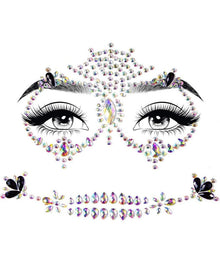 Calavera Adhesive Face Jewels For Halloween