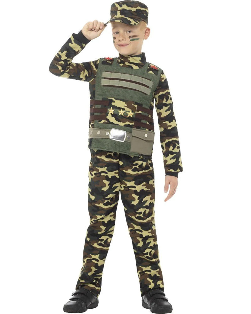 Camouflage Military Boys Costume