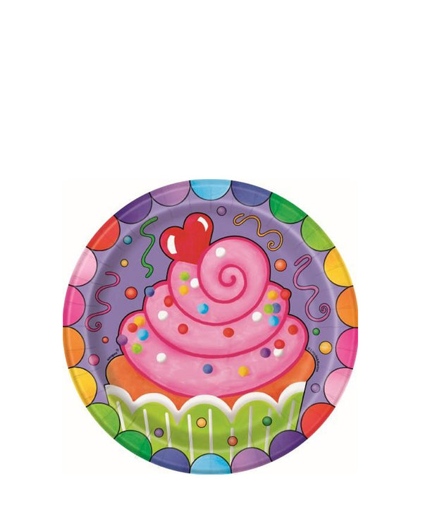 Candy Party 18cm Round Paper Plates Pack of 8