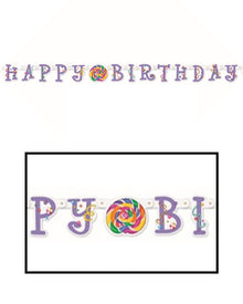 Candy Party Happy Birthday Banner 1.5m