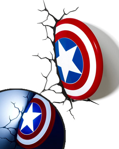 Captain America Shield 3D Wall Light