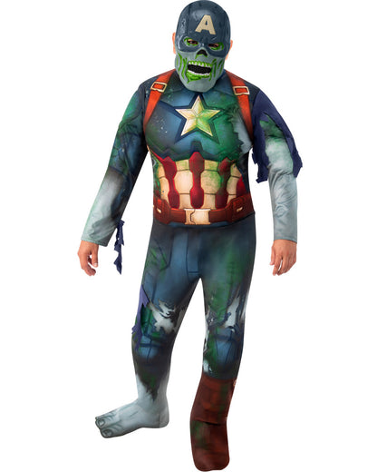 Captain America Zombie Deluxe Teen Boy Costume
